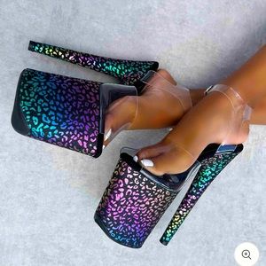 ❌ SOLD❌ on merc - Hella Heels Bday Edition - Moonlight Leopard